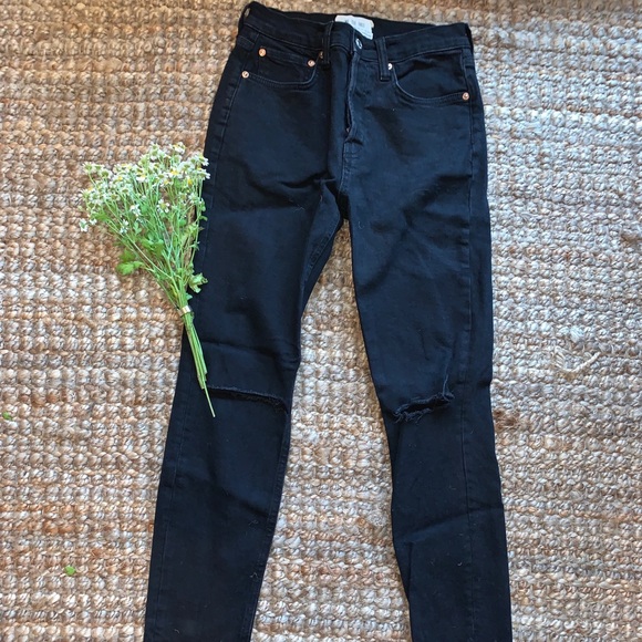 Black Free People Straight Jeans 🌼🖤 - Picture 4 of 4